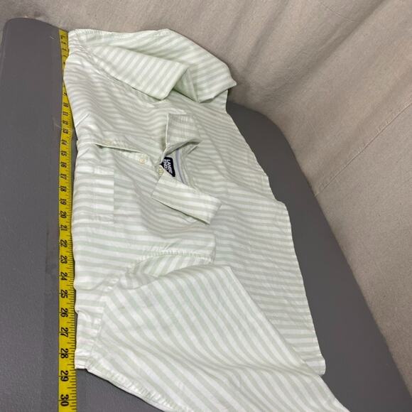Lands End Womens Striped Button Up Top Size 2X Long Sleeve Office Career Cotton - Picture 9 of 11